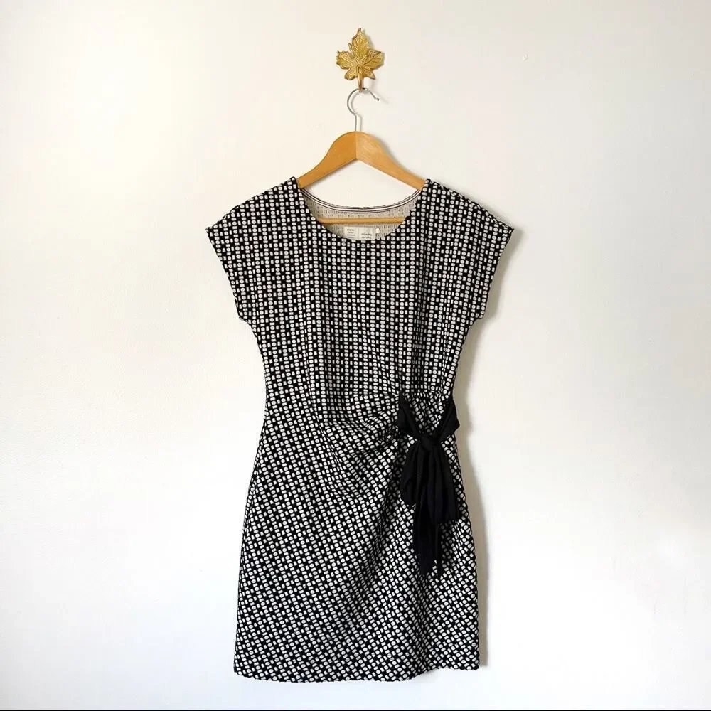 Anthropologie Saturday Sunday Isabel Bow tie midi dress size XS preowned - Picture 2 of 6